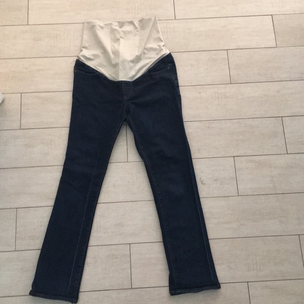Loft Petite Maternity 8P Dark Jeans